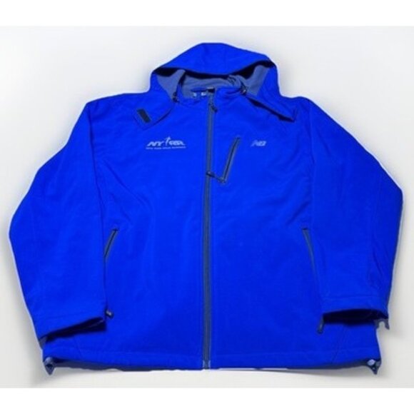 New Balance NYRR Marathon Jacket - Blue Fleeced SIZE LARGE - Picture 1 of 7